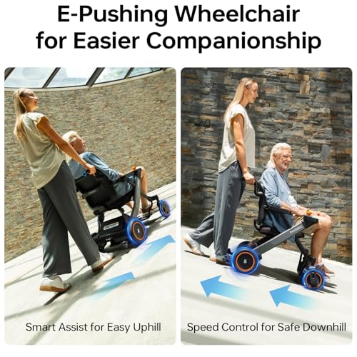 Image of Paiseec 3-in-1 Electric Wheelchair with Push-Assist, Power Wheelchair for Adults and Seniors, Easy Operation and Folding, Airlines Approved, Foldable Wheel Chair for Travel, Indoor & Outdoor Use