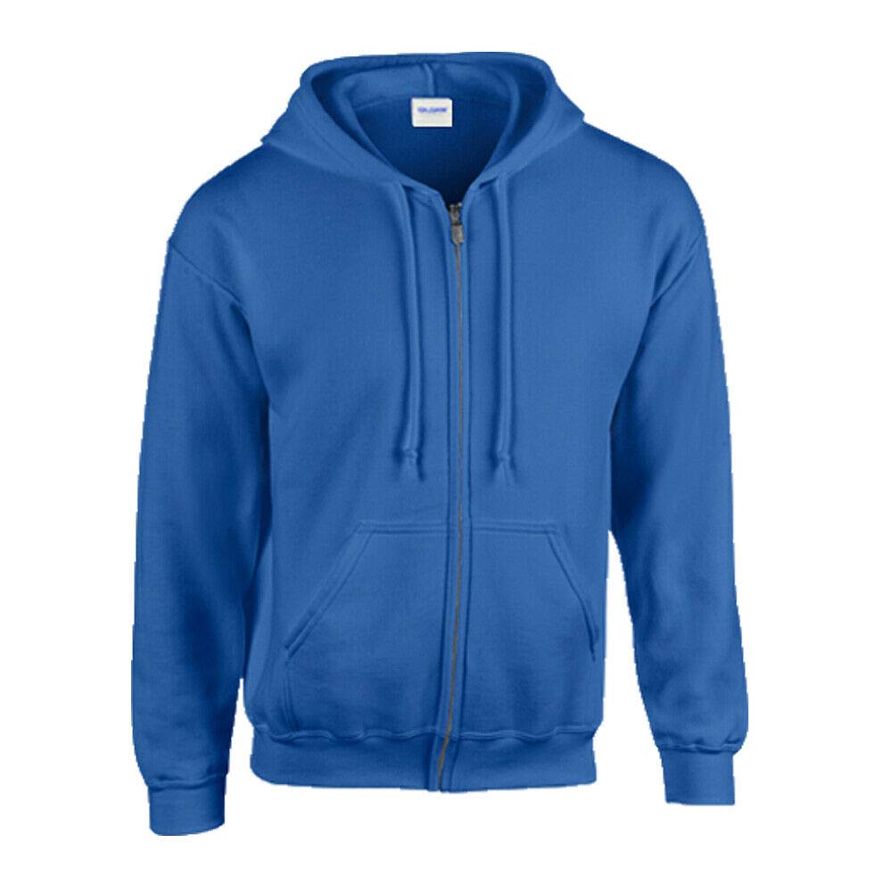 Gildan Men's Zipped Hooded Sweatshirt, royal, L
