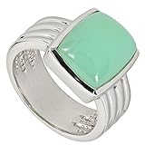  La Luna Design Damen-Ring Sterling-Silber 925 rhodiniert Chrysopras RW17