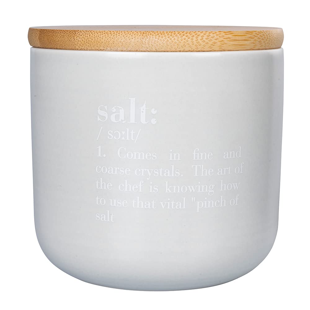 Villa d'Este Home Tivoli Set 3 barattoli Sale, Zucchero e caffè 500 ml, in New Bone China, Coperchio in Bamboo Victionary