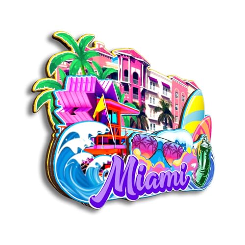 Imán decorativo redondo de madera 3.5 pulgadas miniatura 2