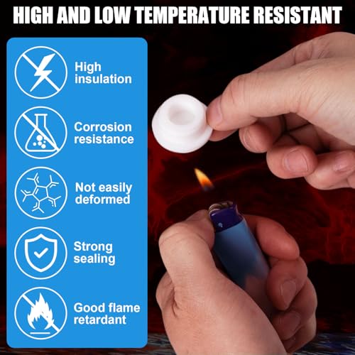 Image of 20pcs Bathtub Jet Covers, White Silicone Hole Plug, 5 Sizes Heat-Resistant Reusable Jet Tub Cover Caps, Waterproof Non-Slip Pipe Tube Inserts for Bathtub Pool Hole