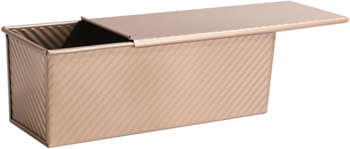 Nonstick Carbon Steel Loaf Pan with Lid Reinforced Sandwich Bread Baking Mold Toast Box for Homemade Bread Versatile Lid for Precise Dome Shapes