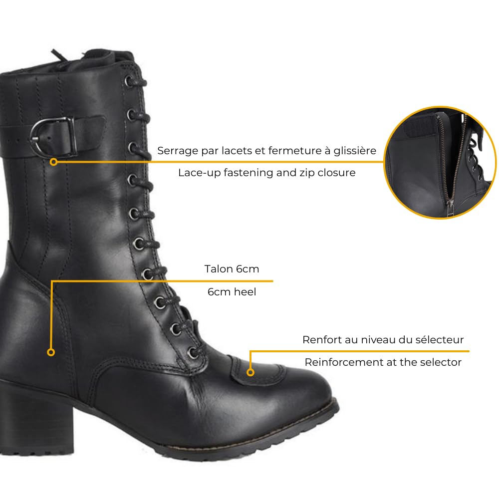 Botas de moto NINI Black Certificación CE