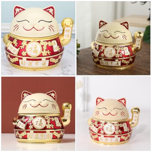Cendrier vintage couvercle chat STOBAZA accessoire décoratif table basse maison résistant - 8