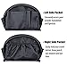 Hekyip Half Moon Cosmetic Bag, Travel Makeup Pouch, Portable Waterproof Cosmetic Pouch for Girls Women, Small (ALL BLACK)