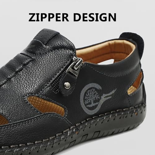 Men's Closed Toe Sandals Casual Walking Outdoor Beach Flat Sandals Outdoor Summer Shoes for Driving & Walking4