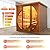 ZONEMEL Infrared 2 Person Wooden Sauna Room with Recliner, Red Cedar Luxury Indoor Sauna with 10 Heating Panels, Oxygen Bar, 3400 Watt, Full Spectrum Infrared Therapy Wood Dry Heat Sauna, 220V