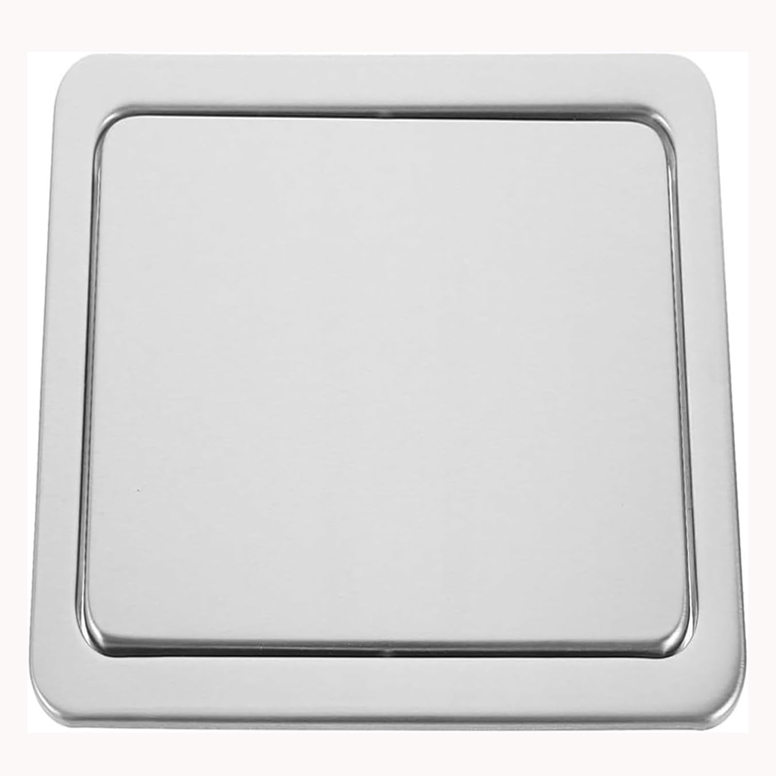 DFGHNBVC Trash Chute Lid Swing Built-In Trash Flip Lid Embedded Flap Trash Bin Lid Square Balance Flap Cover Stainless Steel Waste Chute Lid,Silver-430