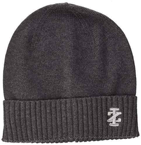 Izod Basic Logo Beanie Berretto in Maglia, Grigio