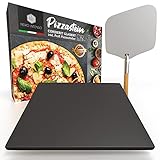 🍕 TRADITIONELLER GESCHMACK - Das hochwertige und lebensmittelechte Material des Backsteins sorgt für perfekte Wärmeverteilung bis 900 C für knusprig knackigen Boden und saftigem Belag wie aus dem Pizzaofen