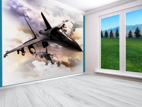 Fighter Jets 3D Style Wallpaper Wall Mural Design Bedroom Aircraft - 2XL