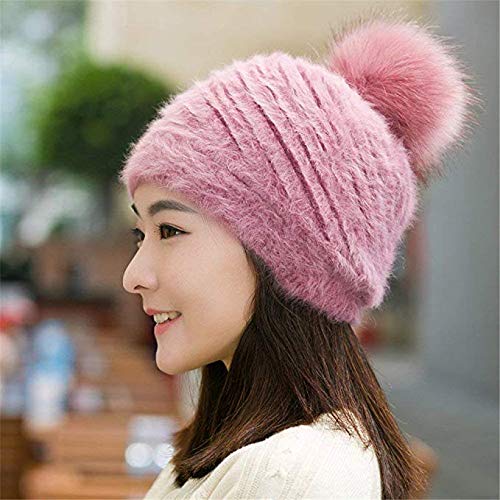 Bonnet hiver en tricot femme béret chaud taille 56-58cm chapeau visière rigide M