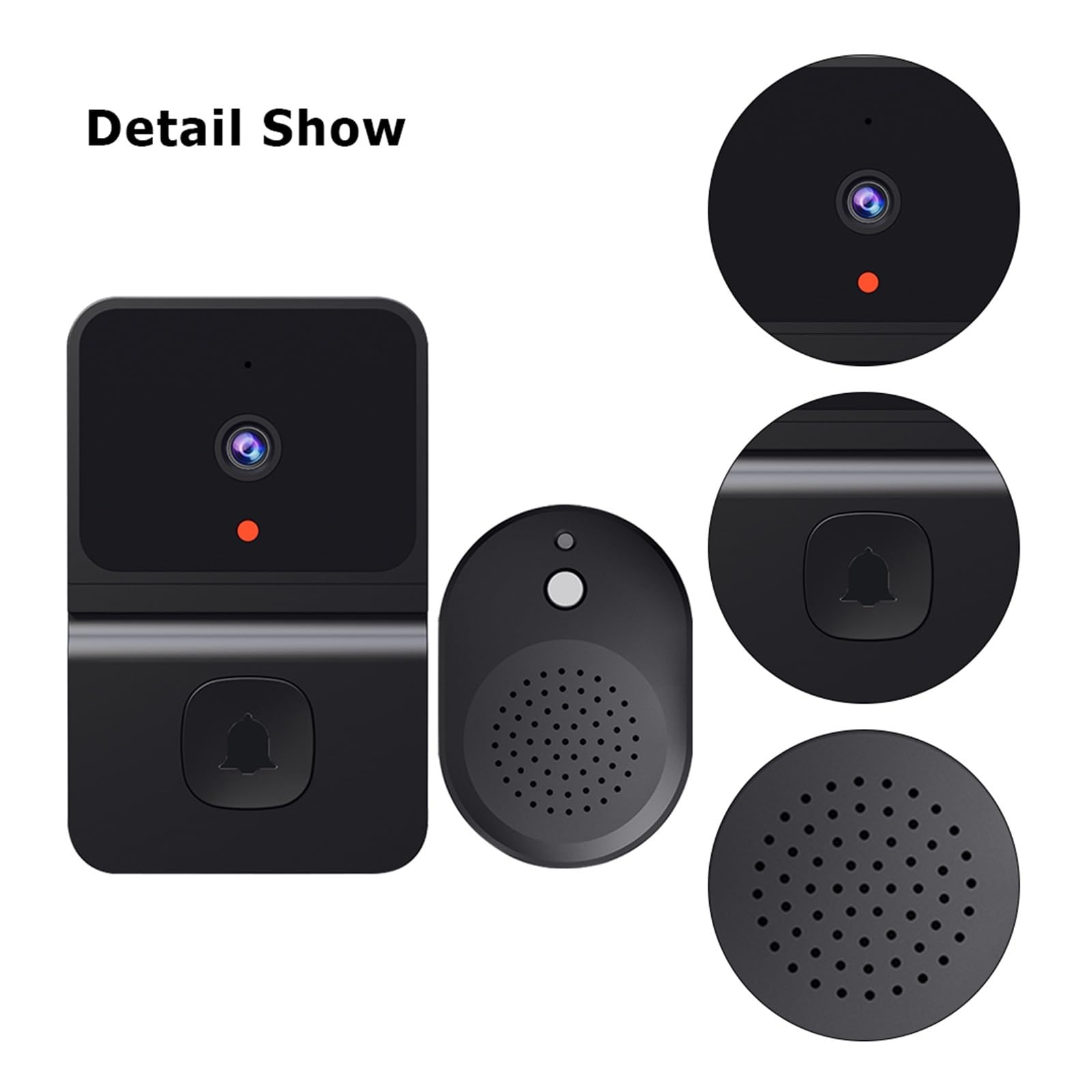 Bezprzewodowy Dzwonek 2.4G WiFi Wizualny Telefon Drzwi IR Night Vision Kamera Dzwonkowa Na Żywo Domofon RF 433M Ding Dong HD Różnorodne środowiska Domowe(White)