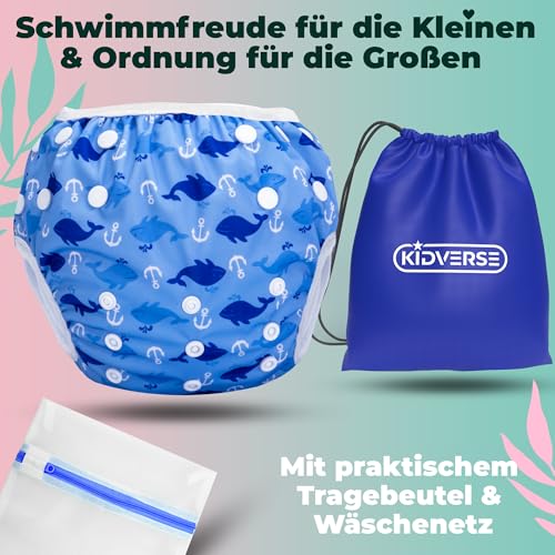 KIDVERSE Schwimmwindel Baby 0-3 Jahre - Schwimmwindeln wiederverwendbar – Ansicht 2