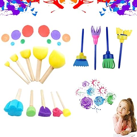 Kit de cepillos de Pintura de Esponja Vulevirtue (14 pcs) Cover