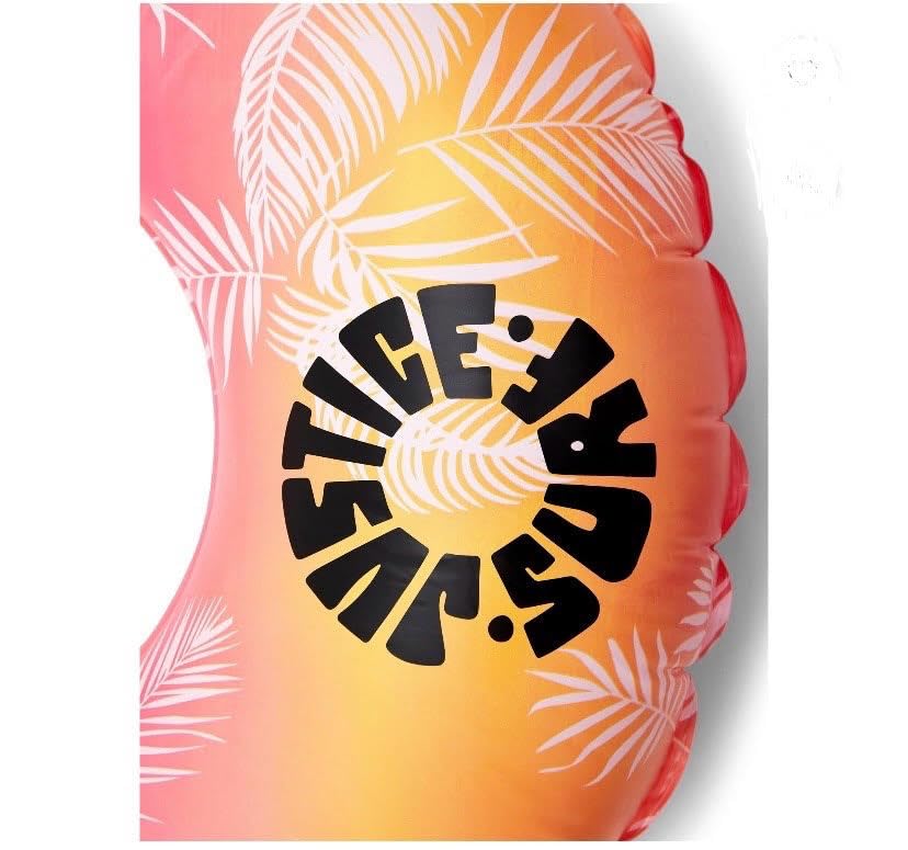 Justice Party Tube Float with Music LED Lightshow, Pink & Orange