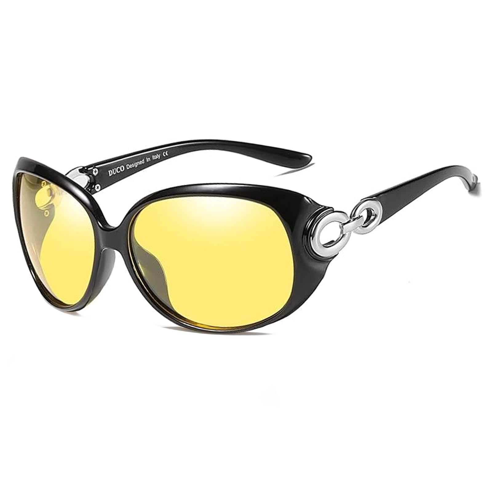 DUCO Night Driving Glasses Anti-glare Eyewear Classic Polarized HD Night Vision Glasses For Women