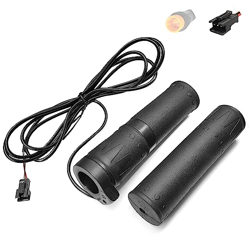 HUDAMZKY Ebike Twist Throttle WUXING 158X Right Handle Twist Throttle Electric Bicycle Scooter for 24V 36V 48V 60V 72V E Bike Conversion Parts (1pcs sm Plug)