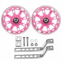 Houseen Training Wheels for Kids Bike, 1 Pair LED Flash Bicycle Training Wheels Children's Bicycle Adjustable Stabiliser Support Wheels for 12-20 Inch Kids Boy Girls Bikes