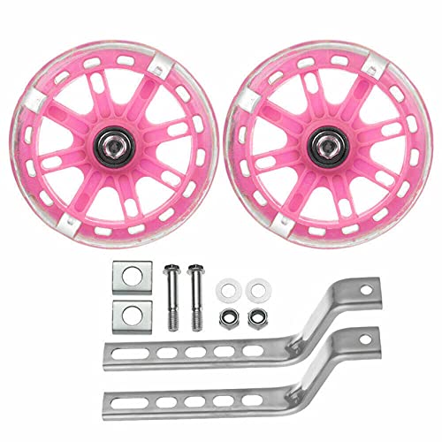 Houseen Training Wheels For Kids Bike, 1 Pair Led Flash Mute Bikes Training Wheels Children's Bicycle Adjustable Stabiliser Support Wheels For 12-20 Inch Kids Boy Girls Bikes, Including Components #TOP8