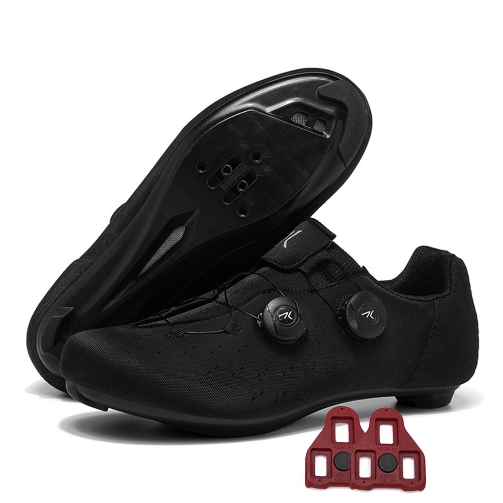 Chaussures de Vélo Route Homme et Femme, Chaussures de Cyclisme Unisexes, Compatibles avec Look, SPD et SPD-SL, pour Vélo Route & VTT, Taille 37-48EU