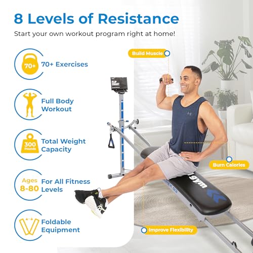 Total Gym APEX G3 Incline Weight Trainer Machine Equipment with 8 Resistance Levels - Heavy-Duty Home Workout and Exercise System for Indoor Training