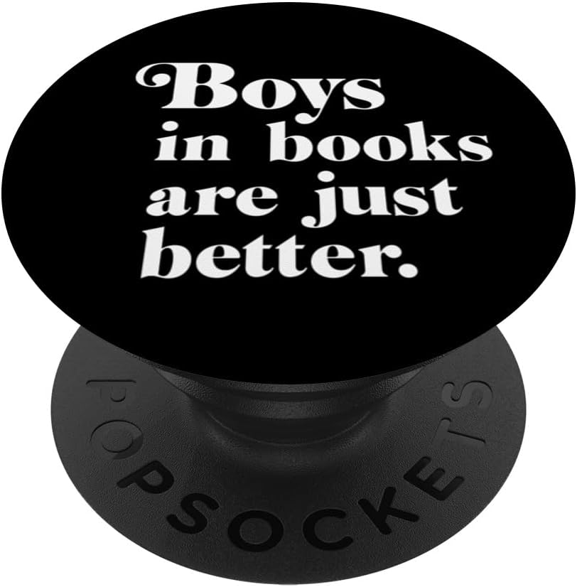 Boys In Books Are Just Better - Retro Funny Bookish Cute PopSockets MagSafe PopGrip for iPhone