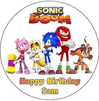 Sonic Boom 7 5 Glacage Comestible Pour Gateau D Anniversaire Amazon Fr Cuisine Et Maison