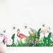 Runtoo Pegatinas de Pared Plantas Tropicales Hojas Stickers Adhesivos Vinilo Flamenco Decorativas Infantiles Habitacion Bebe
