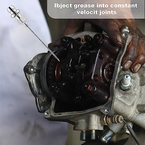 TOYMIS 5 Teilige Fett Injektornadel, Klein fett nadeldüse tragbare und abnehmbare Fettnippel Schmiernippel Nadel, Luftdüse Fettwerkzeug