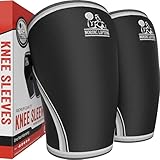 Nordic Lifting Knee Sleeves (1 Pair) Support & Compression for Weightlifting, Powerlifting & Cross Training - 7mm Neoprene Sleeve for The Best Squats - Both Women & Men