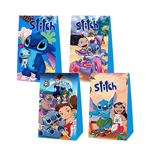 12 Pcs Lilo and Stitch Party Gift BagsLilo and Stitch Party Candy BagsBirthday Party Supplies Decorations
