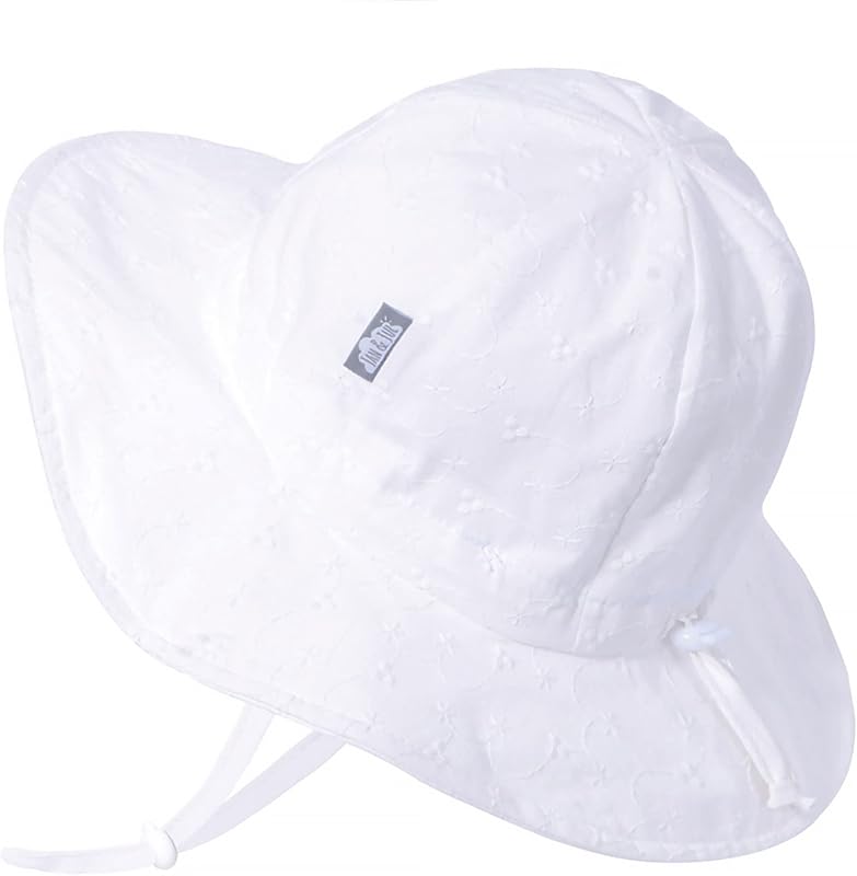 Adjustable Cotton Floppy Sun Hat with 50+ UPF Protection for Girls