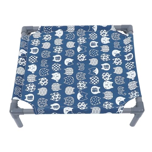 OUNONA 猫の巣用の ハンモック 取り外し可能なペットベッド 高架子犬用ベッド ケージ hammock pet bed プラスチック脚モルモットベッド 猫のベッドの巣 ポリエステル