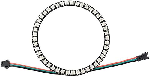 45Bits WS2812 5050 RGB LED Anillo Lámpara Luz de escenario con controlador de anillo RGB a todo color integrado para Arduino Raspberry Pi ESP32