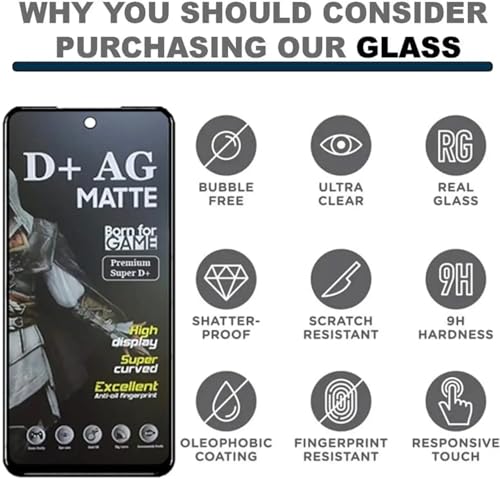 Image of Top-Notch Gaming Matte Tempered Glass Screen Protector Guard Compatible For iPhone 16 Pro Max and iPhone 17 Pro Max, 9H Hardness, Anti-Static, Case-Friendly, Easy Installation Kit [Matte] [Pack of 1]