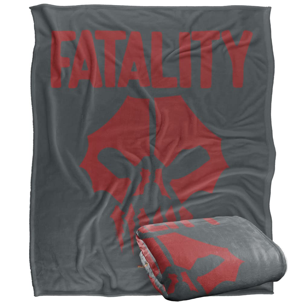 MORTAL KOMBAT 9 Blanket, 152 x 127 cm Fatality Silky Touch Super Soft Throw Blanket