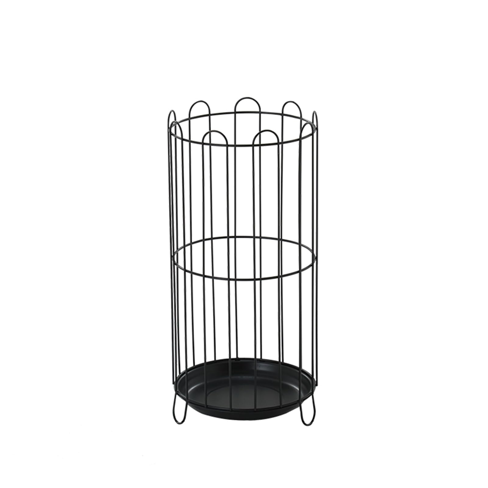 Support pour cannes de marche et parapluies noir pour sol propre
