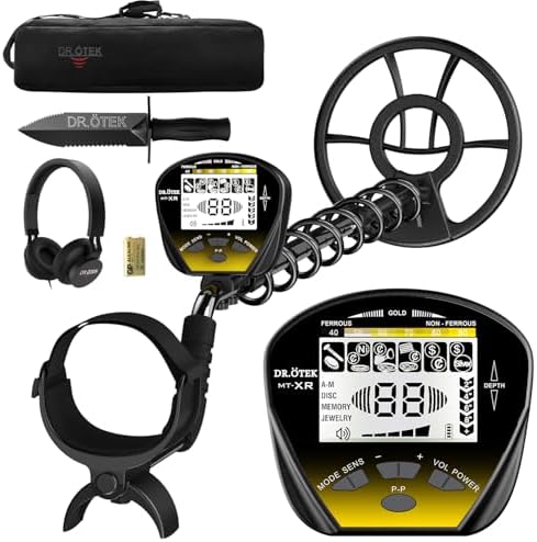 DR.ÖTEK Metal Detector for Adults Waterproof, Professional Gold Detector Kit with Higher Accuracy, 10