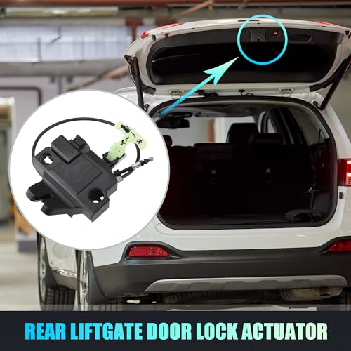 Image of X AUTOHAUX Replacement Rear Liftgate Door Lock Actuator with Cable for Subaru Legacy 2010-2014 for Subaru Outback 2010-2014 Tailgate Latch Assembly Black