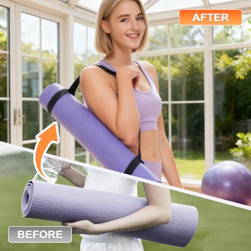 Yoga Mat Strap, 3Pcs Yoga Mat Carrying Strap Sling, Non Slip Exercise Mats Holder Multifunctional Portable Exercise Mats Carry Straps for All Mat Sizes(Black/Gray/White) - Image 6
