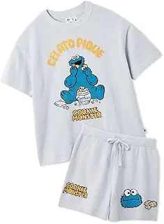 gelato pique(ジェラート ピケ) 【SESAME STREET】エアリーモコジャガードプルオーバー&ショートパンツセットPWNT261109レディース