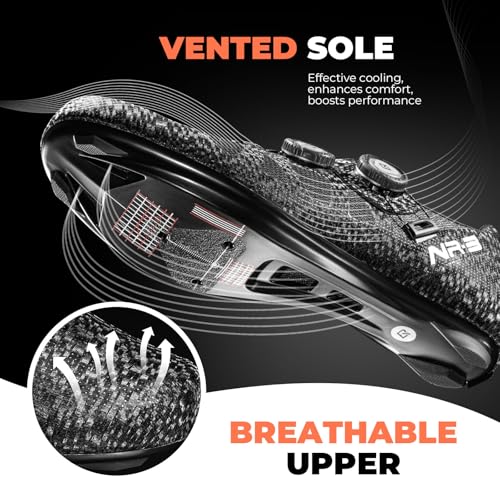 ROCKBROS Cycling Shoes NR3 with 2 Knob Lock - Breathable & Stable Professional Bike Shoes for Men4