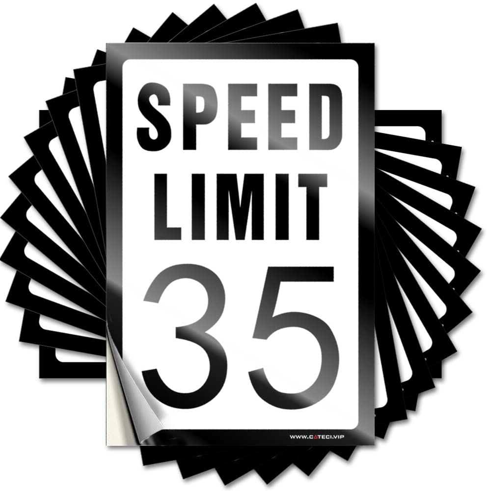 Sticker Outdoor and Decor Funny Kitchen Speed Limit 35 Mph Long Lasting Wine Signs for Home Bar(6X9CM-10Pcs)