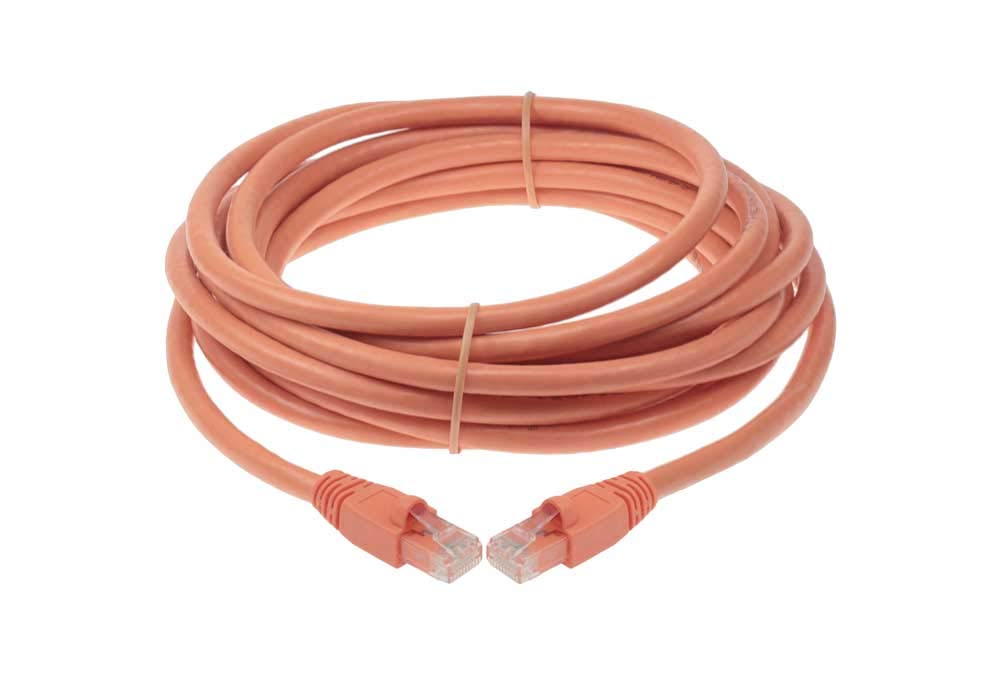 SF Cable 75ft Cat 6A Unshielded (UTP) Ethernet Network Cable, 500MHz, 24AWG - Orange