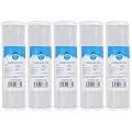 5-Pack Replacement for Watts RO-TFM-4SV Activated Carbon Block Filter - Universal 10 inch Filter Compatible with WATTS PREMIER 500025 FOUR STAGE REVERSE OSMOSIS SYSTEM - Denali Pure Brand
