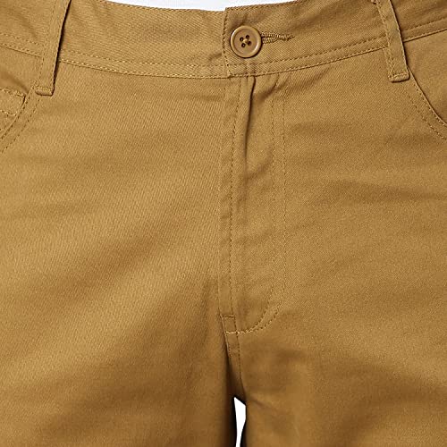 Image of Hubberholme Men's Tapered Fit Cotton Trousers, Ankle Length Button Closure Chinos