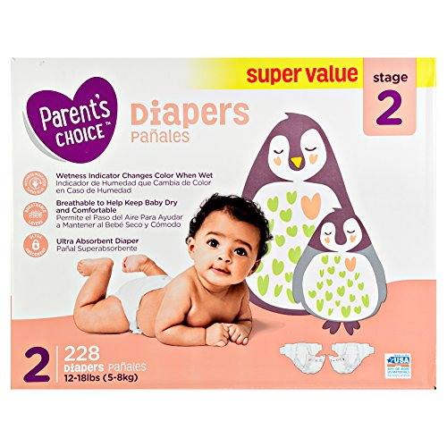Image of Branded Parent's Choice Diapers, Size 2, 228 Diapers, Branded Diapers with Fast delivery (Soft and Comfortable for Babies)
