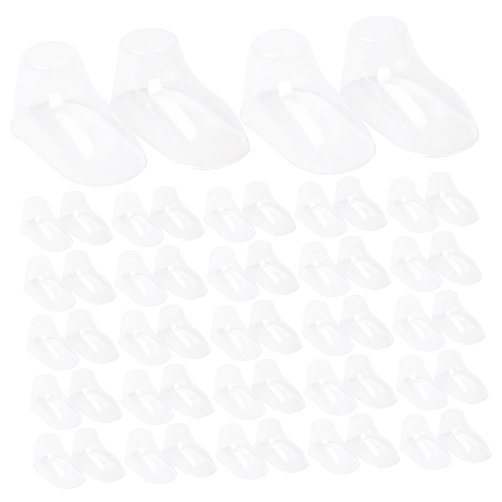 Transparente Kunststoff Babyfüße Schuh Präsentationsständer 100 Stück Schadstofffrei Langlebig für Babysocken und Kinderschuhe Formstabiler Schuhhalter für Schuhdisplays